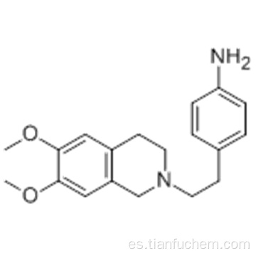 4- [2- (3,4-DIHYDRO-6,7-DIMETHOXY-2 (1H) -ISOQUINOLINYL) ETHYL] -BENZENAMINE CAS 82925-02-8